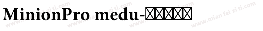 MinionPro medu字体转换
